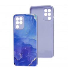 Чохол для Samsung Galaxy A22/M22/M32 Marble Clouds purple