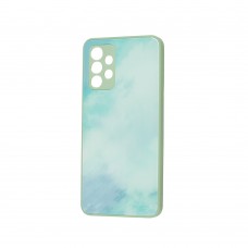 Чехол для Samsung Galaxy A32 (A325) Marble Clouds turquoise