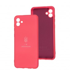 Чохол для Samsung Galaxy A04 (A045) Silicone Full Тризуб рожевий / barbie pink