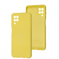 Чохол для Samsung Galaxy A12 / M12 Silicone Full Тризуб жовтий