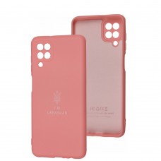 Чохол для Samsung Galaxy A12 / M12 Silicone Full Тризуб рожевий / light pink