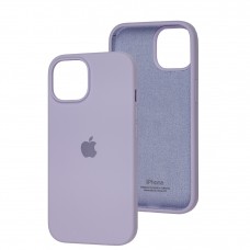 Чохол для iPhone 15 Square Full silicone lilac cream