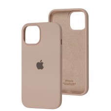 Чехол для iPhone 15 Square Full silicone pink sand