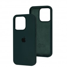 Чохол для iPhone 15 Pro Square Full silicone forest green