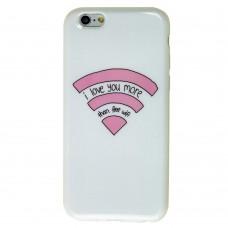 Чехол Wi-Fi для iPhone 6 белый с розовым