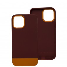 Чехол для iPhone 12 Pro Max Bichromatic brown burgundy / orange