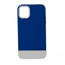 Чехол для iPhone 11 Bichromatic navy blue / white