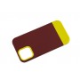Чохол для iPhone 12 / 12 Pro Bichromatic brown burgundy / yellow