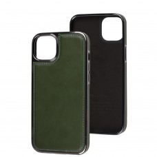 Чохол для iPhone 14 Plus Puloka leather Lux green