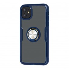 Чохол для iPhone 11 Pro Max Deen CrystalRing із кільцем синій