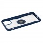 Чохол для iPhone 11 Pro Max Deen CrystalRing із кільцем синій