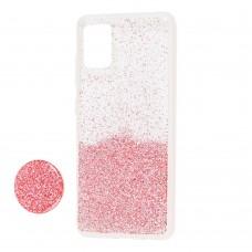 Чехол для Samsung Galaxy A51 (A515) Fashion блестки + popsocket розовый