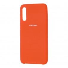 Чехол для Samsung Galaxy A70 (A705) Silky Soft Touch ярко-оранжевый