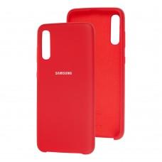 Чохол для Samsung Galaxy A70 (A705) Silky Soft Touch темно-червоний