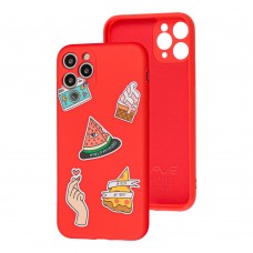 Чехол для iPhone 11 Pro Wave Fancy color style watermelon / red