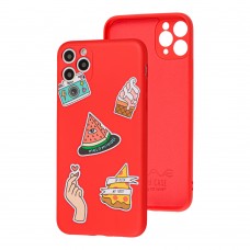 Чохол для iPhone 11 Pro Max Wave Fancy color style watermelon / red