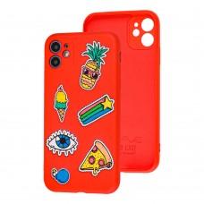 Чохол для iPhone 11 Wave Fancy color style pineapple/red