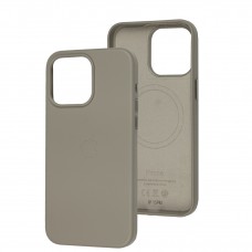Чехол для iPhone 15 Pro Max Leather with MagSafe primary titanium