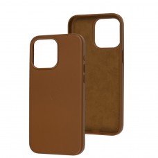 Чехол для iPhone 15 Pro Max Leather with MagSafe saddle brown