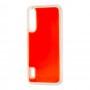 Чехол для  Xiaomi Mi A3 / Mi CC9e "жидкий песок" оранжевый