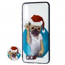 Чехол для Samsung Galaxy A50 / A50s / A30s print + popsocket "пес" 