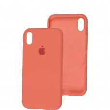 Чехол для iPhone X / Xs Silicone Full оранжевый / pink citrus 