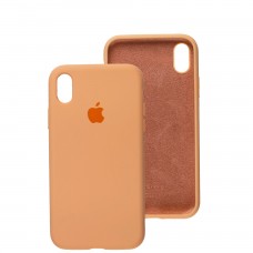 Чохол для iPhone X / Xs Silicone Full помаранчевий / cantaloupe