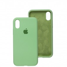Чехол для iPhone X / Xs Silicone Full зеленый / pistachio