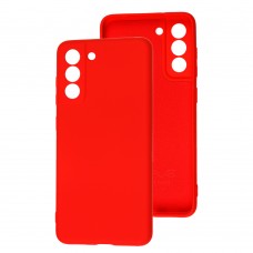 Чехол для Samsung Galaxy S21 FE (G990) Wave colorful красный