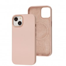 Чехол для iPhone 14 Leather with MagSafe pink sand