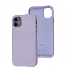 Чехол для iPhone 11 Leather classic Full light purple