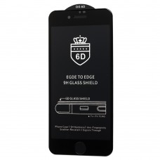 Защитное стекло 6D для iPhone 7 / 8 OG Crown черное (OEM)