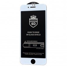 Защитное стекло 6D для iPhone 7 / 8 OG Crown белое (OEM)