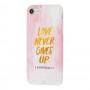 Чохол Glossy для iPhone 7 / 8 Pictures love never gives up