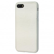 Чохол для iPhone 7 / 8 Mickey Mouse leather білий