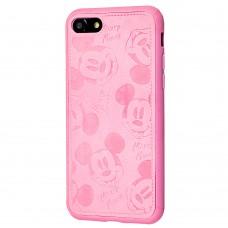 Чехол для iPhone 7 / 8 Mickey Mouse leather розовый