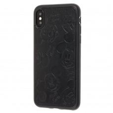 Чохол для iPhone X / Xs Mickey Mouse leather чорний