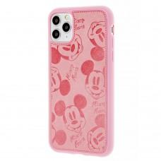 Чехол для iPhone 11 Mickey Mouse leather розовый