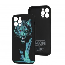 Чехол для iPhone 12 Pro WAVE neon x luxo Wild wolf