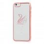 Чохол Kingxbar Diamond для iPhone 6 лебідь зі стразами рожевий