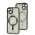 Чохол для iPhone 14 Fibra Chrome MagSafe green