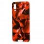 Чехол для Samsung Galaxy A02 (A022) лепестки роз красный
