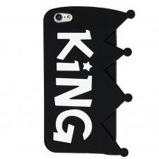 3D чехол для iPhone 6 King&Queen чёрный