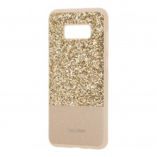 Чехол для Samsung Galaxy S8+ (G955) Leather + Shining золотистый