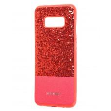 Чехол для Samsung Galaxy S8 (G950) Leather + Shining красный