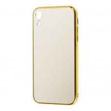 Чохол для iPhone Xr glass дзеркало "золотистий"