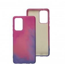 Чехол для Samsung Galaxy A72 Wave Watercolor pink / purple