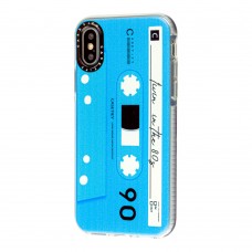 Чехол для iPhone Xs Max Tify кассета синий