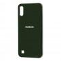 Чохол для Samsung Galaxy A10 (A105) Silicone case (TPU) темно-зелений