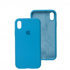 Чехол для iPhone Xr Silicone Full голубой / blue